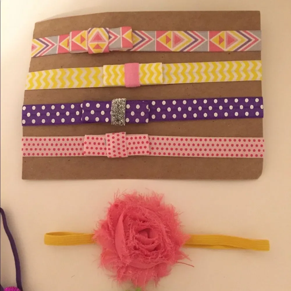 Lot of 24 Baby Girl Hair Bows Baby Headband Newborn Toddler Flowers Hearts